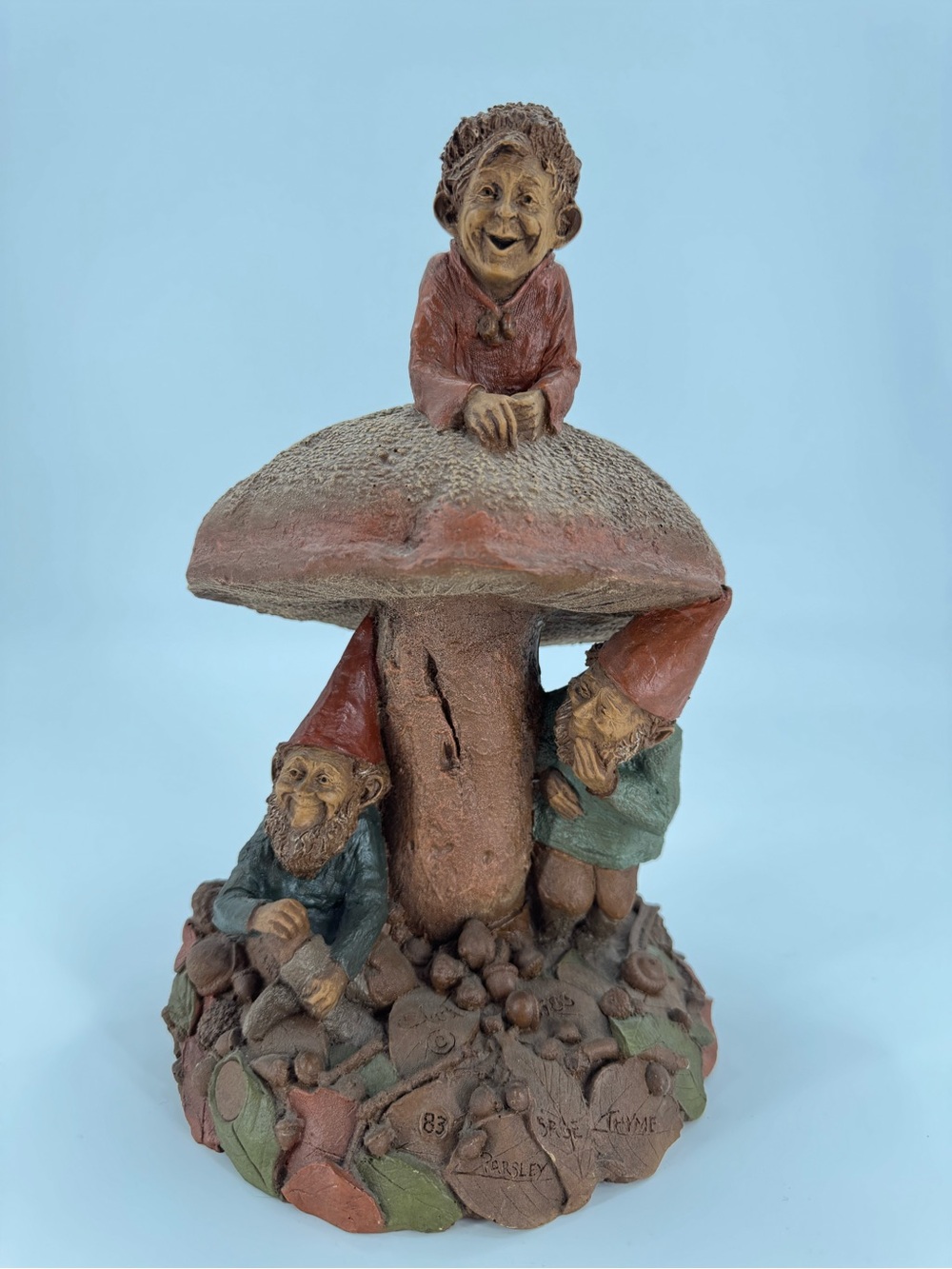 Vintage Tom Clark Gnome "Parsley Sage & Thyme" 1983 Mushroom Figurine